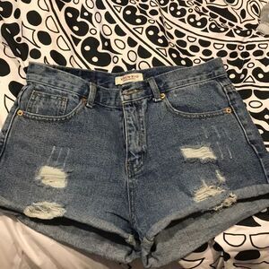 Yiren xiu distressed high waisted jean shorts